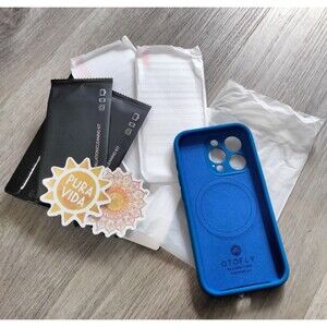 Otofly Silicone Case for Apple iPhone 15 Pro Blue Magsafe W/screen Protect